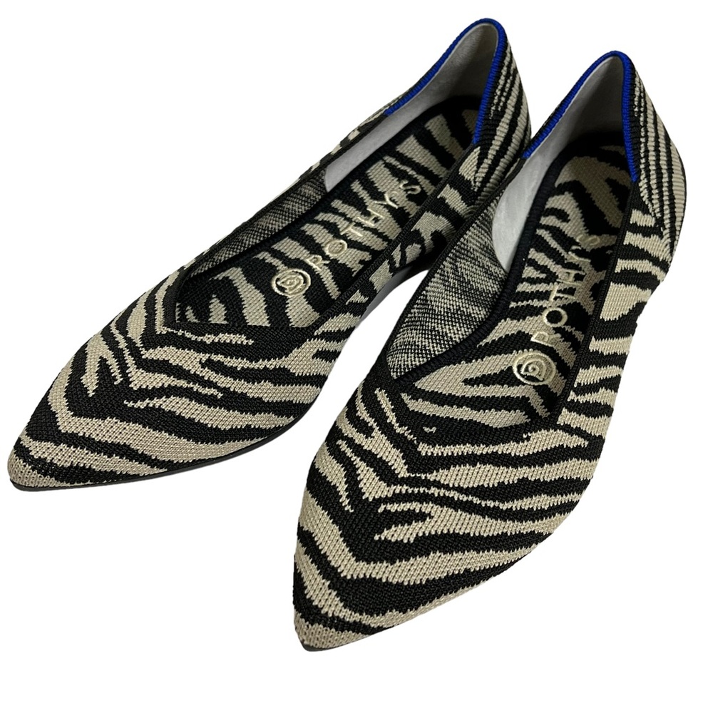 Rothys Zebra Print Flats 8.5 - image 1